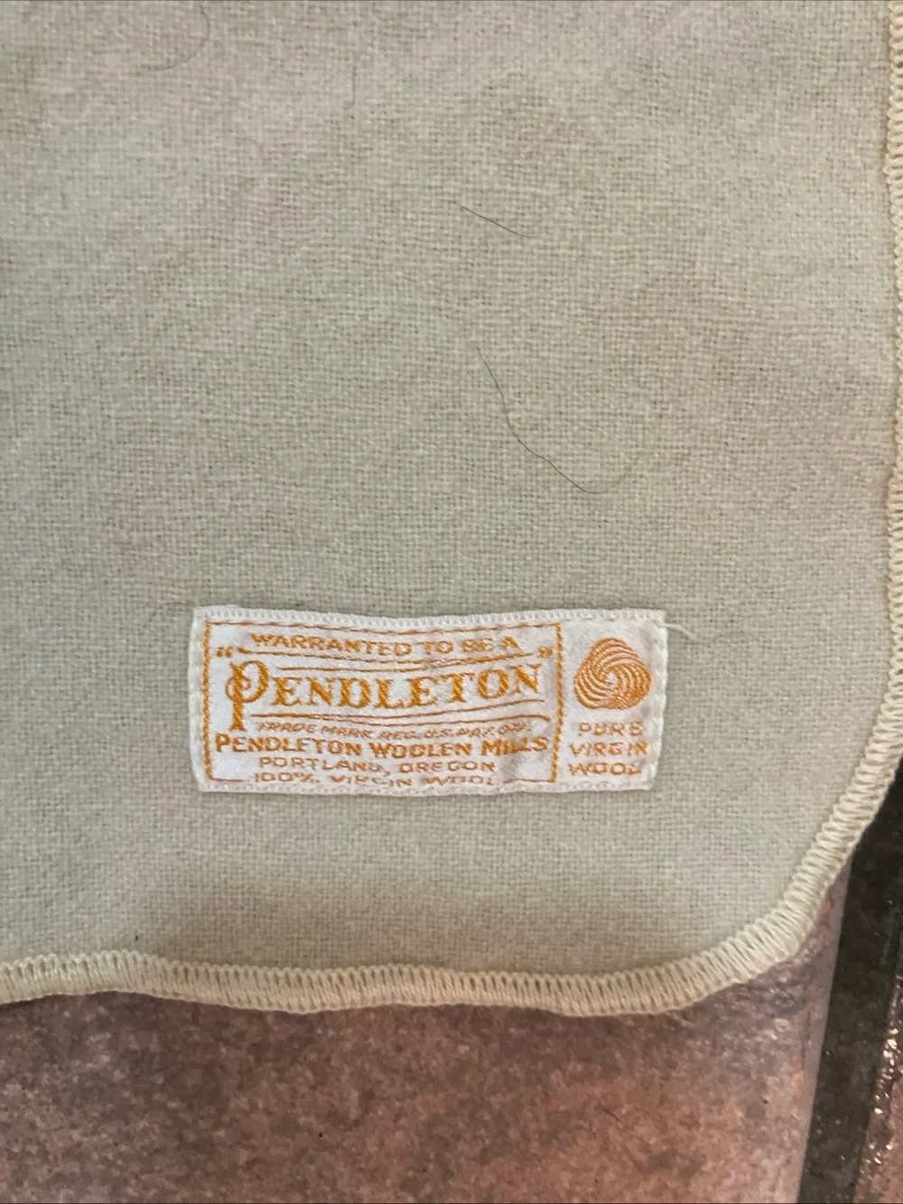 Pendleton Cream Blanket with Red Continental Airlines Logo
